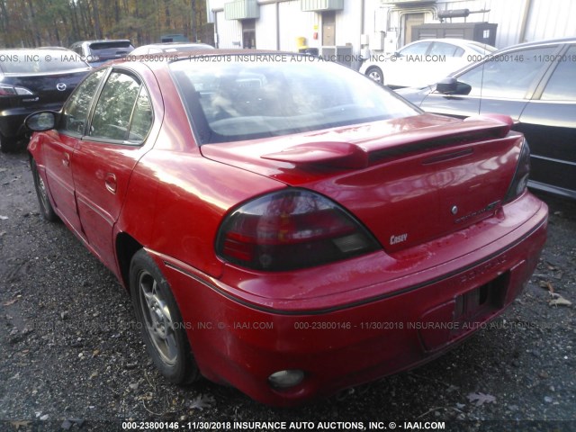 1G2NW52EX4C186648 - 2004 PONTIAC GRAND AM GT RED photo 3