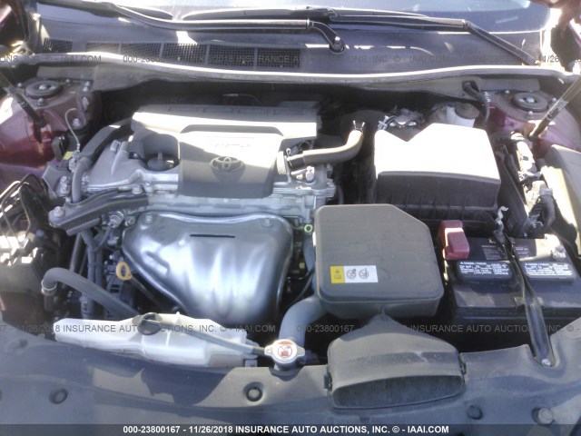 4T1BF1FK0HU711753 - 2017 TOYOTA CAMRY LE/XLE/SE/XSE RED photo 10