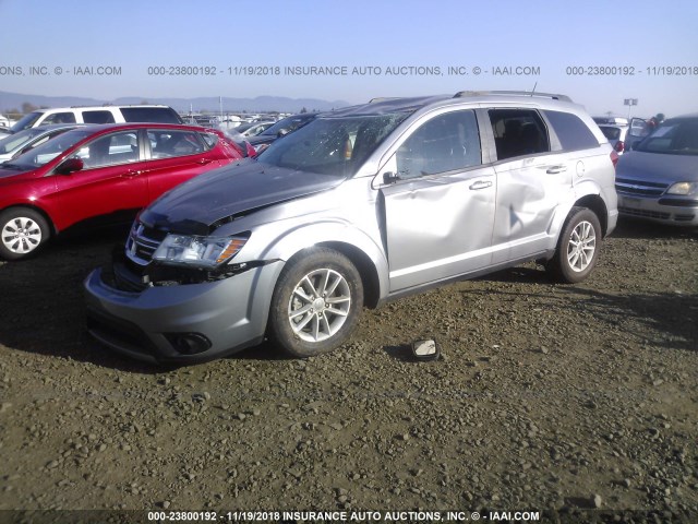 3C4PDCBG1HT576077 - 2017 DODGE JOURNEY SXT SILVER photo 2