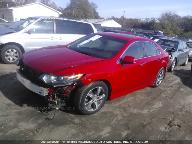 JH4CU2F80DC010671 - 2013 ACURA TSX SE RED photo 2