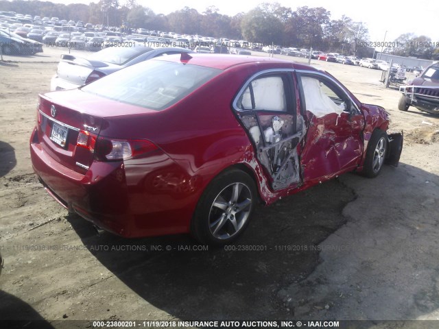 JH4CU2F80DC010671 - 2013 ACURA TSX SE RED photo 4