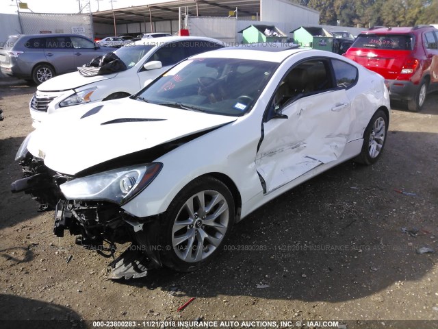 KMHHU6KJ9DU092588 - 2013 HYUNDAI GENESIS COUPE 3.8L WHITE photo 2