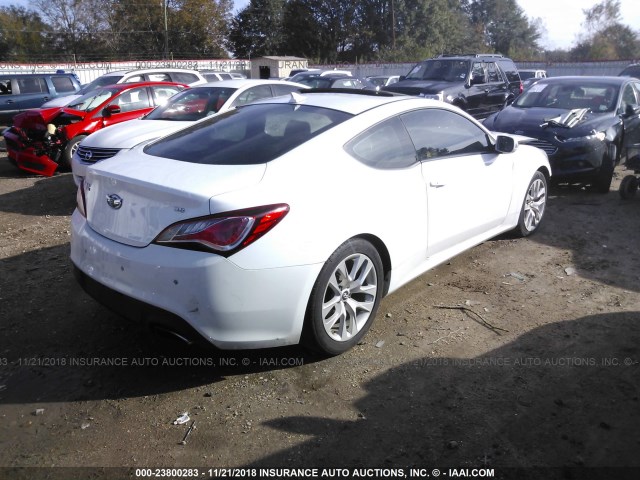 KMHHU6KJ9DU092588 - 2013 HYUNDAI GENESIS COUPE 3.8L WHITE photo 4