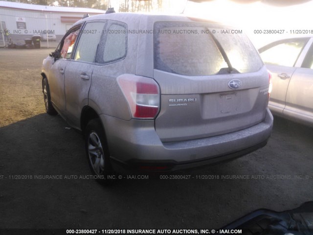 JF2SJAAC5EH558120 - 2014 SUBARU FORESTER 2.5I BEIGE photo 3