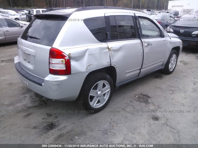 1J4NT4FB1AD506163 - 2010 JEEP COMPASS SPORT SILVER photo 4