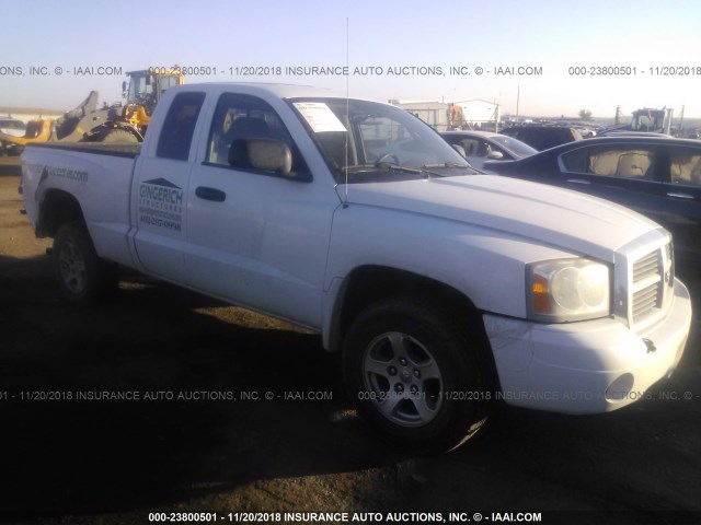 1D7HW42K77S216309 - 2007 DODGE DAKOTA SLT WHITE photo 1