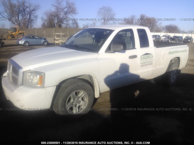 1D7HW42K77S216309 - 2007 DODGE DAKOTA SLT WHITE photo 2