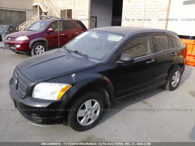 1B3HB28B77D114029 - 2007 DODGE CALIBER BLACK photo 2