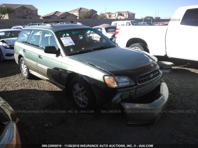 4S3BH675636652161 - 2003 SUBARU LEGACY OUTBACK AWP GREEN photo 1