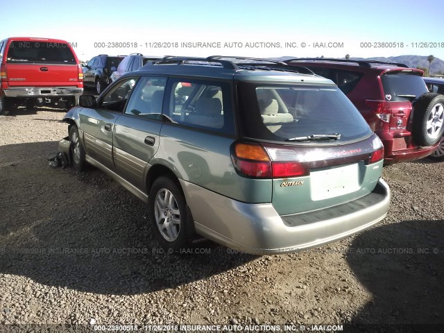 4S3BH675636652161 - 2003 SUBARU LEGACY OUTBACK AWP GREEN photo 3