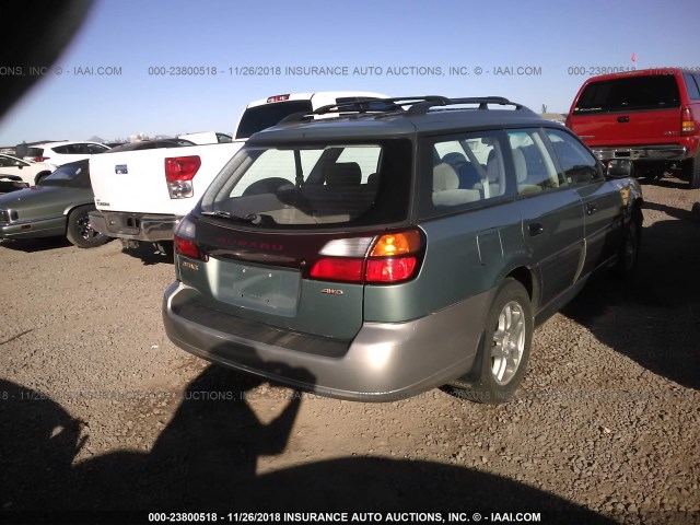 4S3BH675636652161 - 2003 SUBARU LEGACY OUTBACK AWP GREEN photo 4