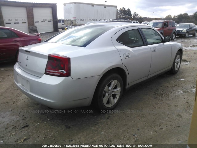 2B3KA43R77H850612 - 2007 DODGE CHARGER SE/SXT SILVER photo 4