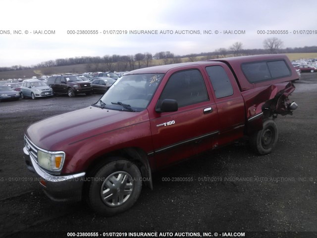 JT4VD12EXS0006965 - 1995 TOYOTA T100 XTRACAB/DX RED photo 2