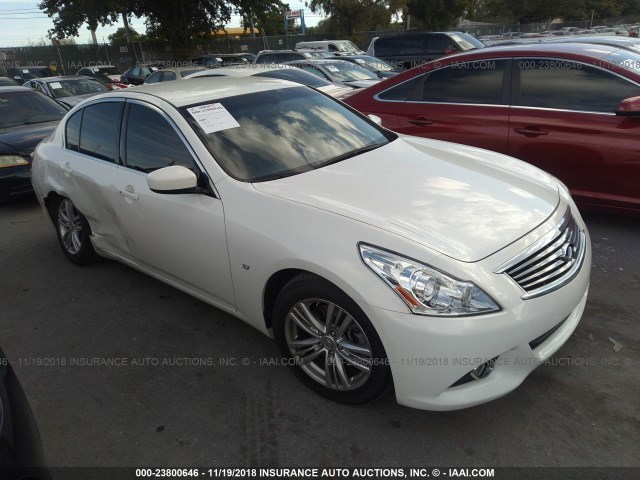 JN1CV6AP8FM503695 - 2015 INFINITI Q40 WHITE photo 1