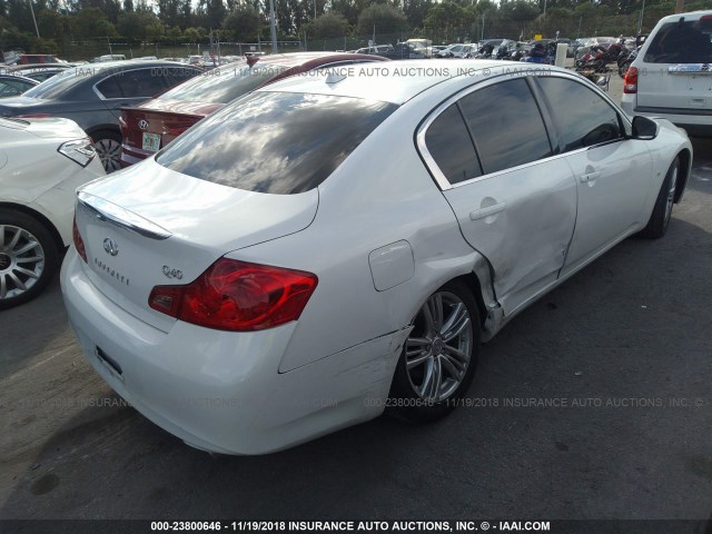 JN1CV6AP8FM503695 - 2015 INFINITI Q40 WHITE photo 4