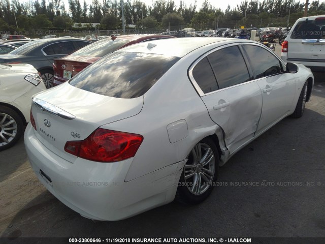 JN1CV6AP8FM503695 - 2015 INFINITI Q40 WHITE photo 6