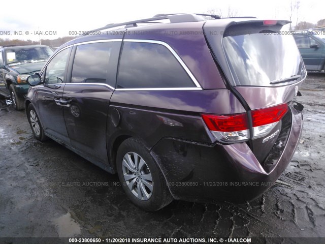 5FNRL5H6XEB075799 - 2014 HONDA ODYSSEY EXL MAROON photo 3