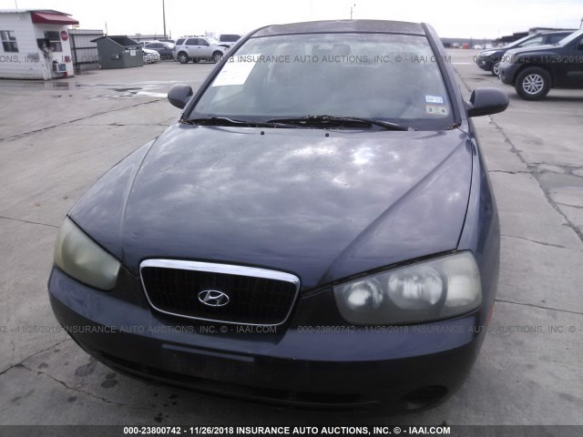 KMHDN45D12U264969 - 2002 HYUNDAI ELANTRA Dark Blue photo 6