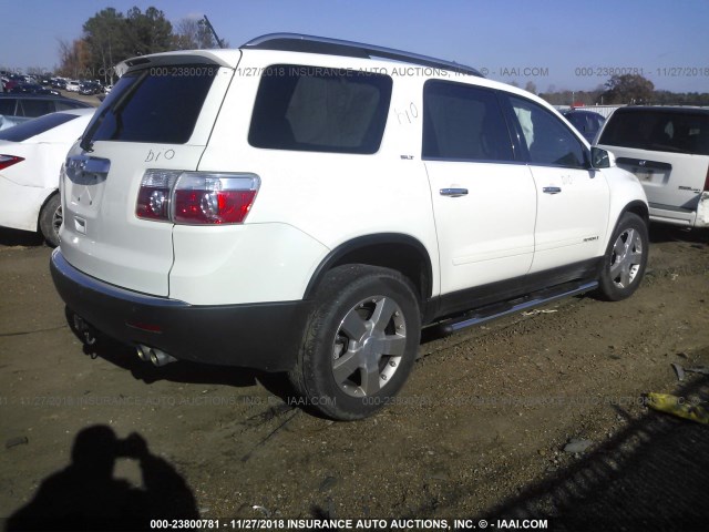 1GKER33748J117466 - 2008 GMC ACADIA SLT-2 WHITE photo 4