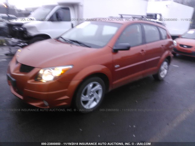 5Y2SL64874Z415269 - 2004 PONTIAC VIBE ORANGE photo 2