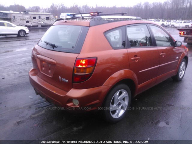 5Y2SL64874Z415269 - 2004 PONTIAC VIBE ORANGE photo 4