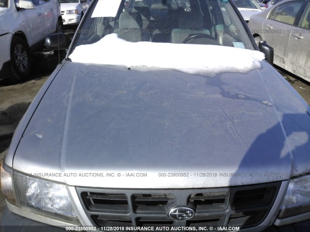 JF1SF6356YG722342 - 2000 SUBARU FORESTER L SILVER photo 10