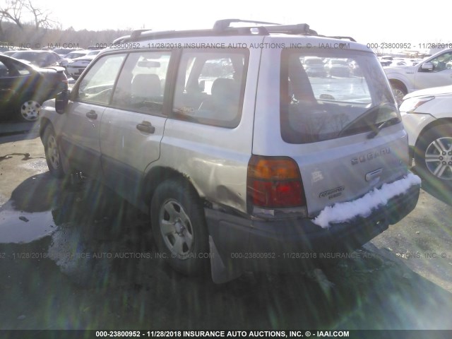 JF1SF6356YG722342 - 2000 SUBARU FORESTER L SILVER photo 3