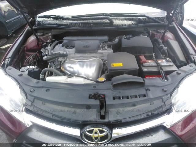 4T1BF1FK9FU915416 - 2015 TOYOTA CAMRY LE/XLE/SE/XSE RED photo 10