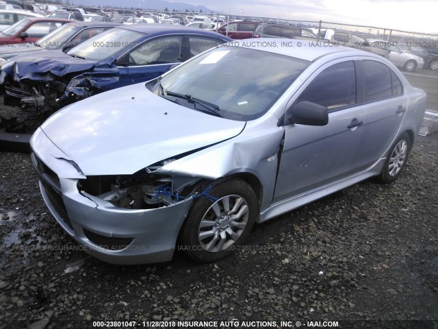 JA32U1FU8BU002019 - 2011 MITSUBISHI LANCER DE SILVER photo 2