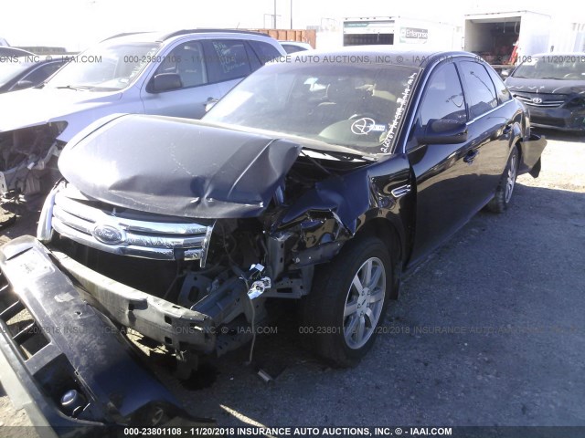 1FAHP24W58G176513 - 2008 FORD TAURUS SEL BLACK photo 2