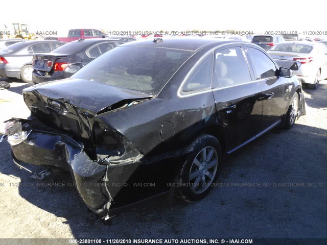 1FAHP24W58G176513 - 2008 FORD TAURUS SEL BLACK photo 4