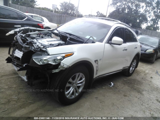 JN8CS1MU3EM450417 - 2014 INFINITI QX70 WHITE photo 2