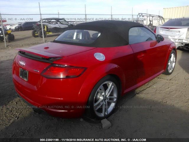 TRUT5CFV8G1010045 - 2016 AUDI TT RED photo 4