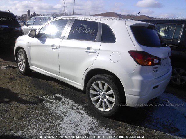 JA4AR4AU5BZ016321 - 2011 MITSUBISHI OUTLANDER SPORT SE WHITE photo 3