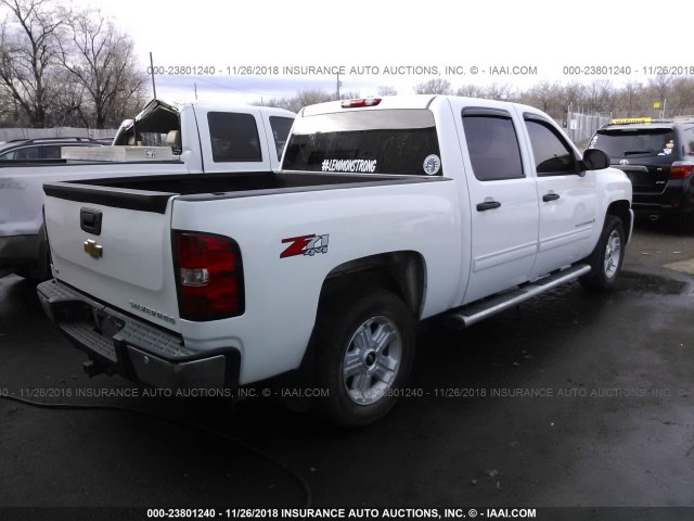 3GCEK23309G137434 - 2009 CHEVROLET SILVERADO K1500 LT WHITE photo 4