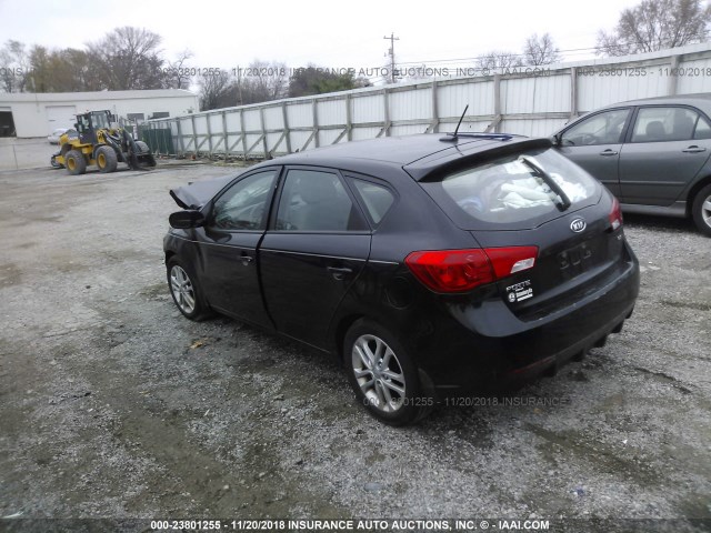 KNAFU5A20C5476054 - 2012 KIA FORTE EX BLACK photo 3