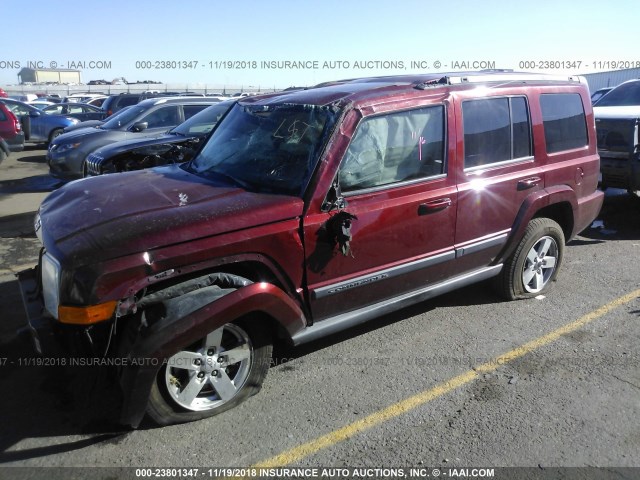 1J8HG48K07C584817 - 2007 JEEP COMMANDER Tünd qırmızı foto 2