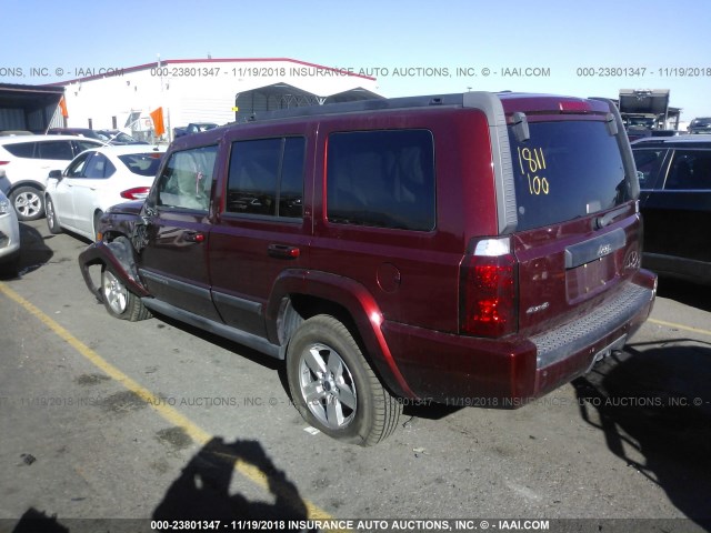 1J8HG48K07C584817 - 2007 JEEP COMMANDER Tünd qırmızı foto 3