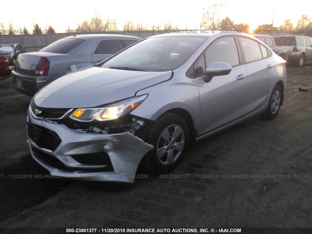 1G1BC5SM6G7253511 - 2016 CHEVROLET CRUZE LS SILVER photo 2