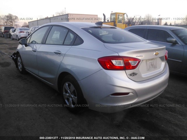 1G1BC5SM6G7253511 - 2016 CHEVROLET CRUZE LS SILVER photo 3