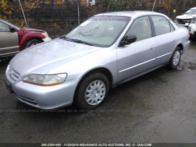 1HGCF86622A177556 - 2002 HONDA ACCORD VALUE SILVER photo 2