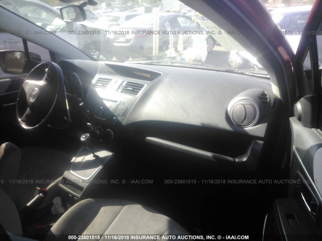 JM1CW2CL6D0149841 - 2013 MAZDA 5 RED photo 5