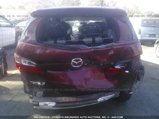 JM1CW2CL6D0149841 - 2013 MAZDA 5 RED photo 6