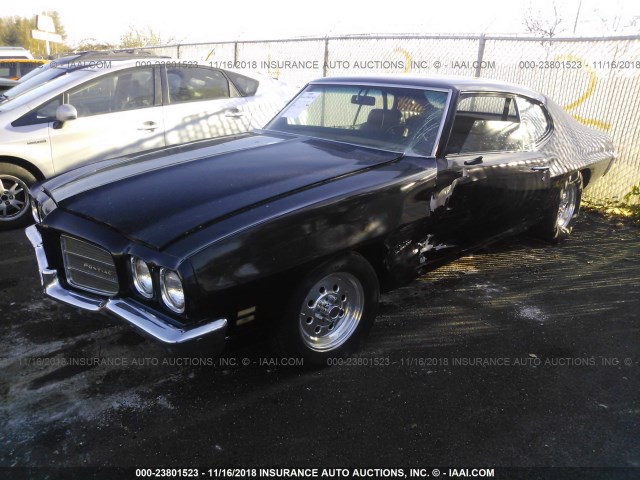 2G37M2P194463 - 1972 PONTIAC LEMANS BLACK photo 2