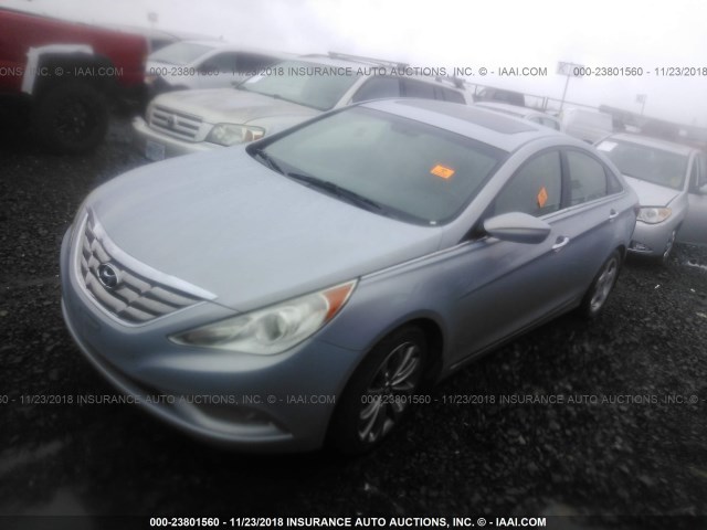 5NPEC4AB2CH368871 - 2012 HYUNDAI SONATA SE/LIMITED TEAL photo 2