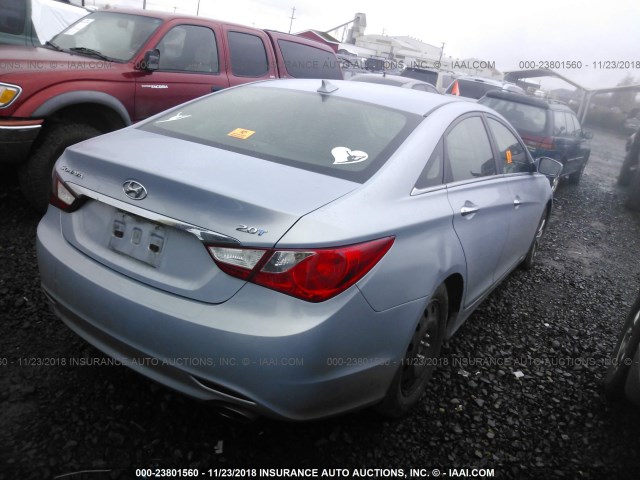 5NPEC4AB2CH368871 - 2012 HYUNDAI SONATA SE/LIMITED TEAL photo 4