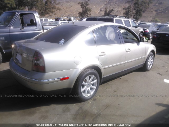 WVWPD63B64P330368 - 2004 VOLKSWAGEN PASSAT GLS GOLD photo 4