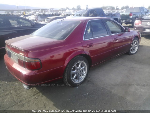 1G6KY5295YU128241 - 2000 CADILLAC SEVILLE STS RED photo 4