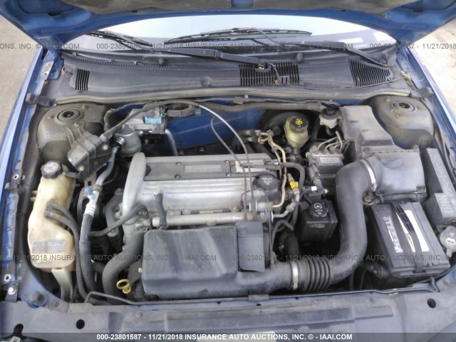 1G1JF12F837308855 - 2003 CHEVROLET CAVALIER LS BLUE photo 10