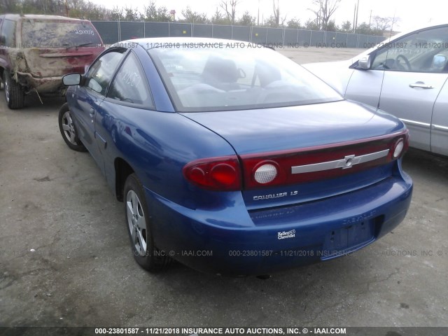 1G1JF12F837308855 - 2003 CHEVROLET CAVALIER LS BLUE photo 3